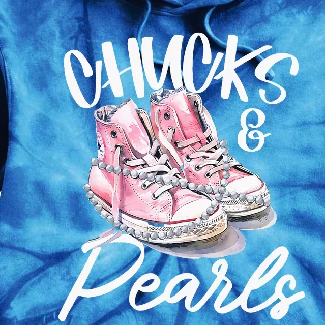 Chucks And Pearls Kamala Harris 2024 Tie Dye Hoodie