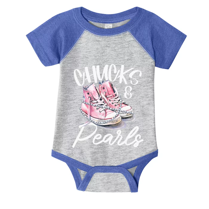 Chucks And Pearls Kamala Harris 2024 Infant Baby Jersey Bodysuit