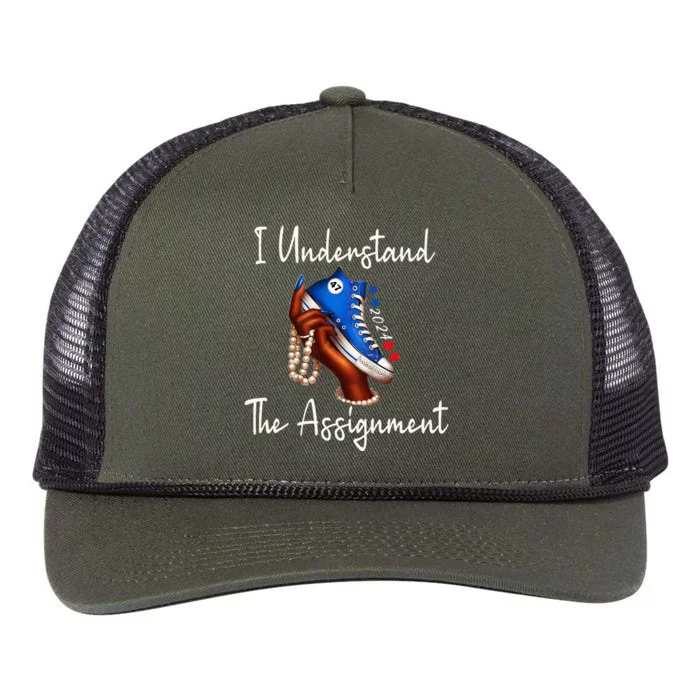 Chucks And Pearls Election 2024 I Understand The Assignment Retro Rope Trucker Hat Cap