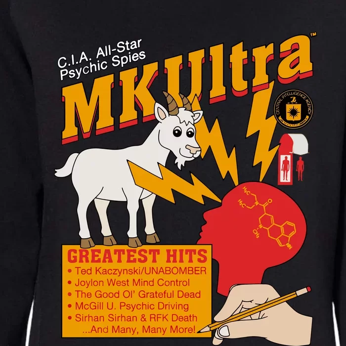 Cia Allstar Psychic Spies Mkultra Womens California Wash Sweatshirt