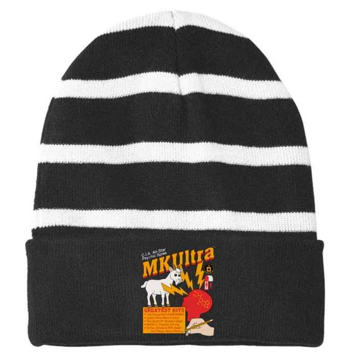 Cia Allstar Psychic Spies Mkultra Striped Beanie with Solid Band