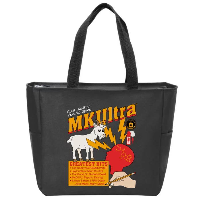 Cia Allstar Psychic Spies Mkultra Zip Tote Bag