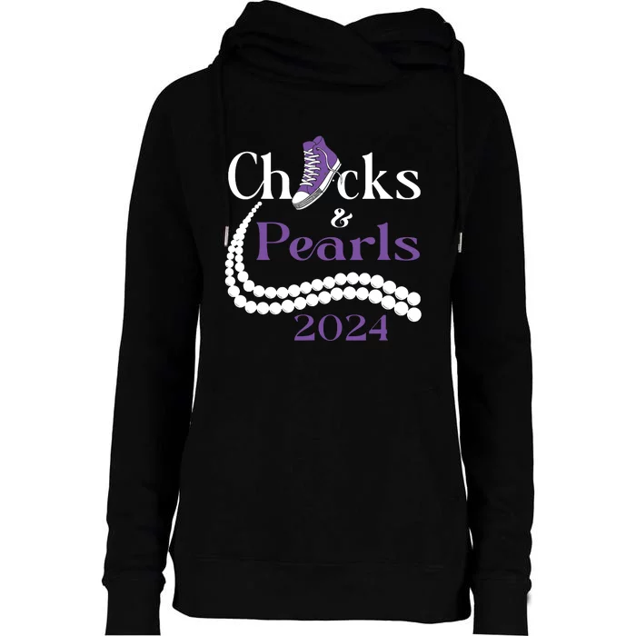 Chucks And Pearls I Understand The Assignment 2024 Womens Funnel Neck Pullover Hood