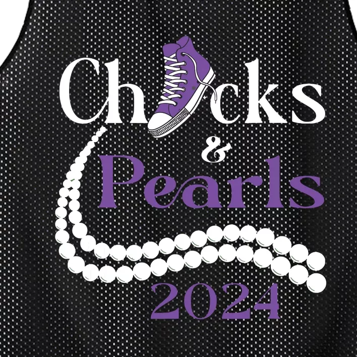 Chucks And Pearls I Understand The Assignment 2024 Mesh Reversible Basketball Jersey Tank