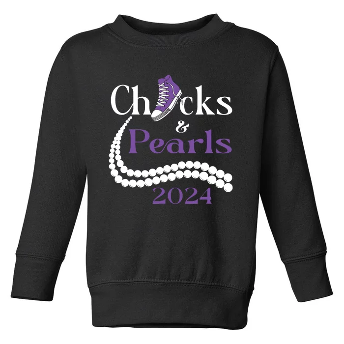 Chucks And Pearls I Understand The Assignment 2024 Toddler Sweatshirt