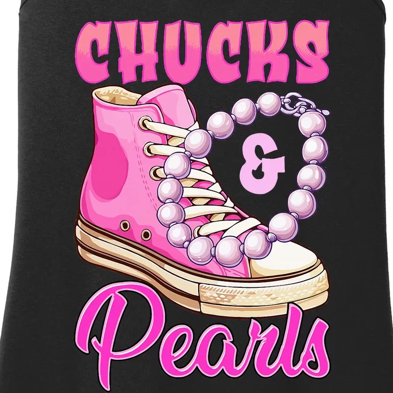 Chucks And Pearls Ladies Essential Tank