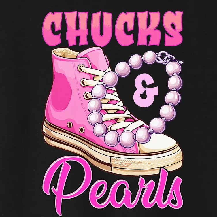 Chucks And Pearls Women's Crop Top Tee