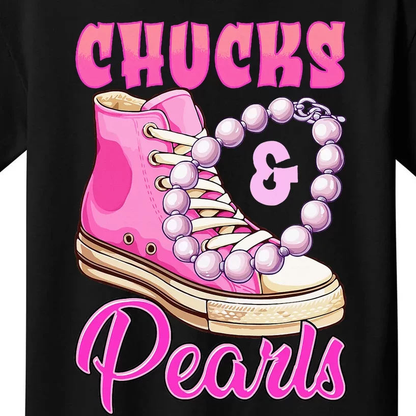 Chucks And Pearls Kids T-Shirt