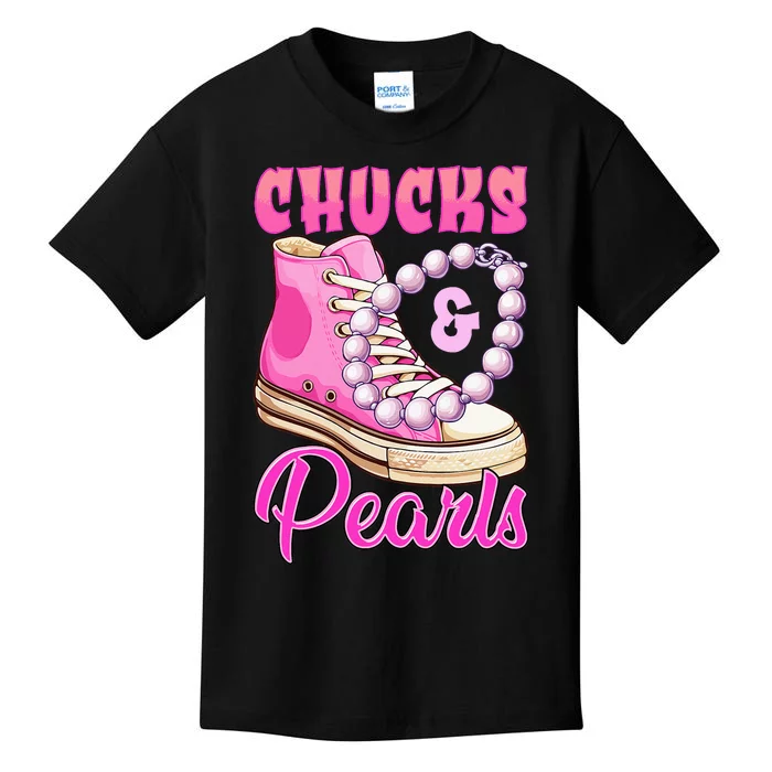 Chucks And Pearls Kids T-Shirt