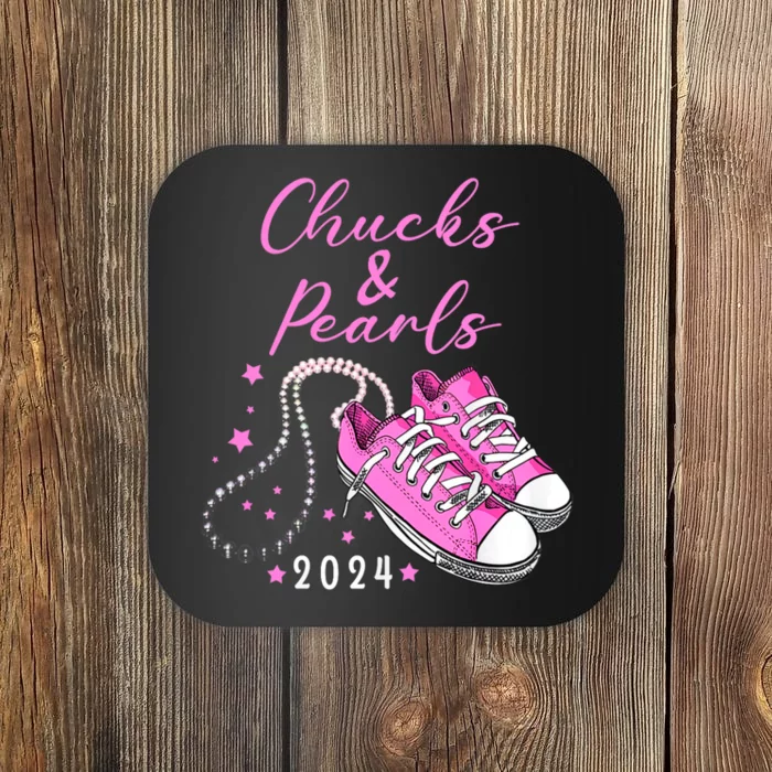 Chucks And Pearls 2024 Kamala Harris For President 47th Coaster