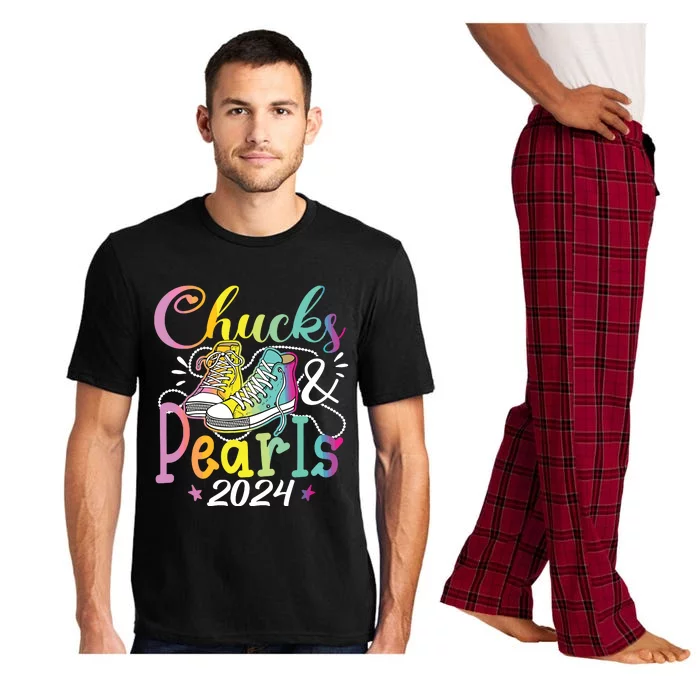 Chucks And Pearls Im With Her Kamala 2024 Pajama Set