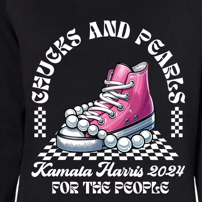 Chucks And Pearls Kamala Harris 2024 President Campaign Womens California Wash Sweatshirt