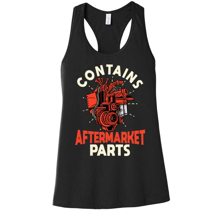 Contains Aftermarket Parts Open Heart Surgery Survivor Women's Racerback Tank