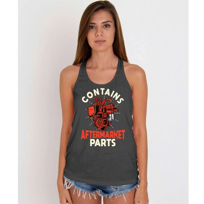 Contains Aftermarket Parts Open Heart Surgery Survivor Women's Knotted Racerback Tank