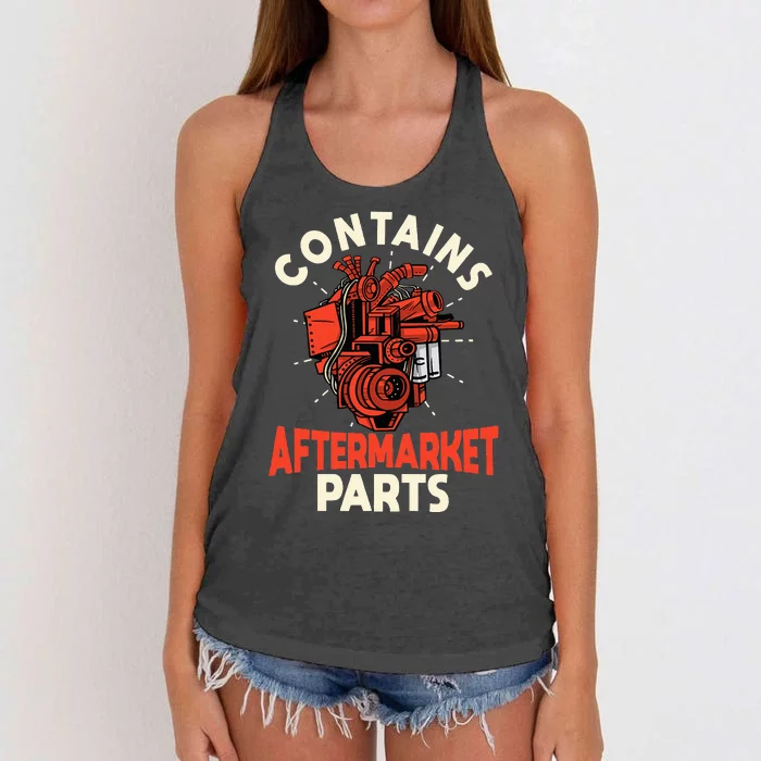 Contains Aftermarket Parts Open Heart Surgery Survivor Women's Knotted Racerback Tank