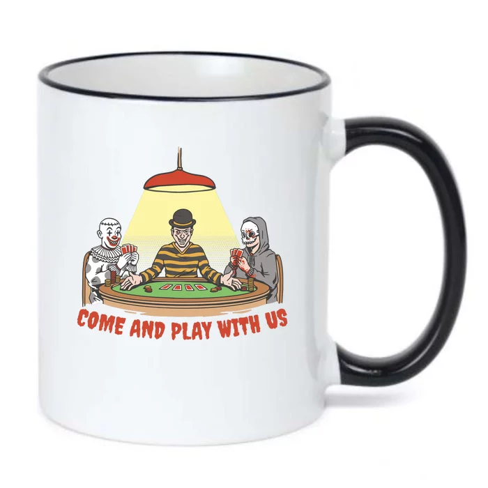 Come And Play With Us Spooky Horror Halloween Black Color Changing Mug