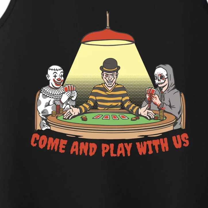 Come And Play With Us Spooky Horror Halloween Performance Tank