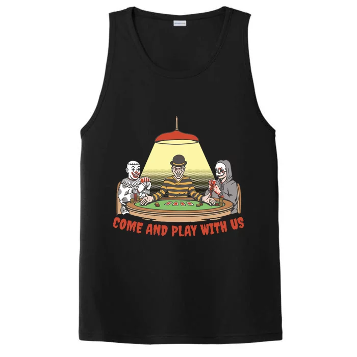 Come And Play With Us Spooky Horror Halloween Performance Tank