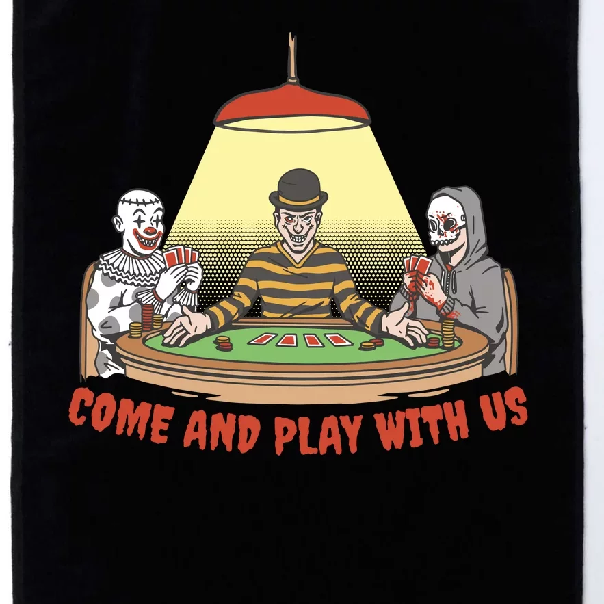 Come And Play With Us Spooky Horror Halloween Platinum Collection Golf Towel