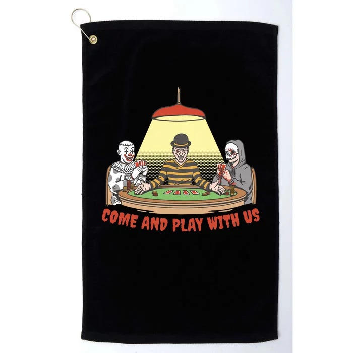 Come And Play With Us Spooky Horror Halloween Platinum Collection Golf Towel