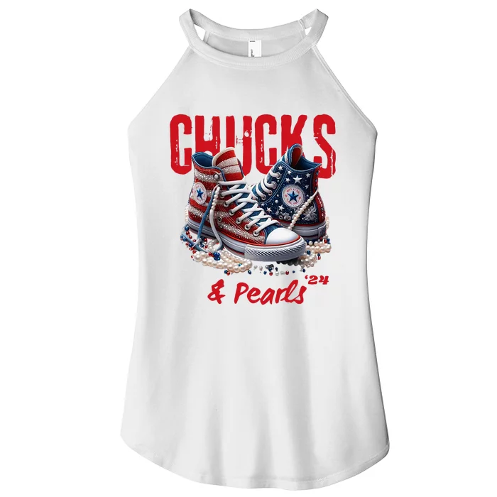 Chucks And Pearls 2024 Women’s Perfect Tri Rocker Tank