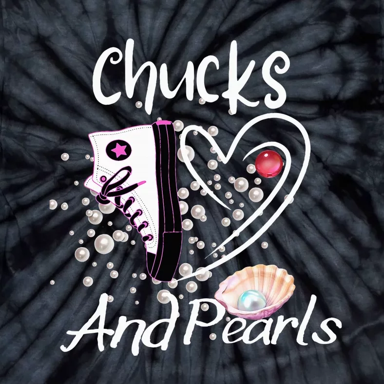 Chucks And Pearls Fashion Tie-Dye T-Shirt