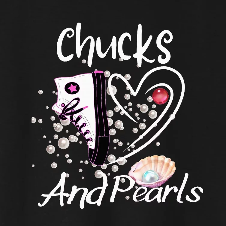 Chucks And Pearls Fashion Women's Crop Top Tee