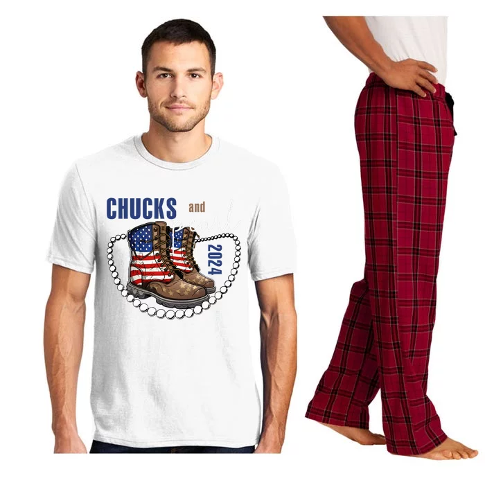 Chucks And Pearls IM With Her Kamala 2024 Pajama Set