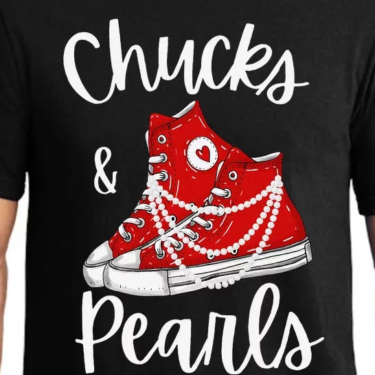 Chucks And Pearls Cute Women Gift Pajama Set