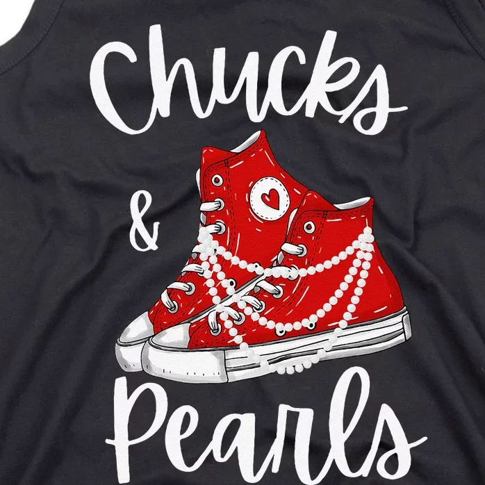 Chucks And Pearls Cute Women Gift Tank Top