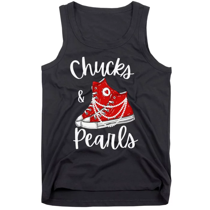 Chucks And Pearls Cute Women Gift Tank Top