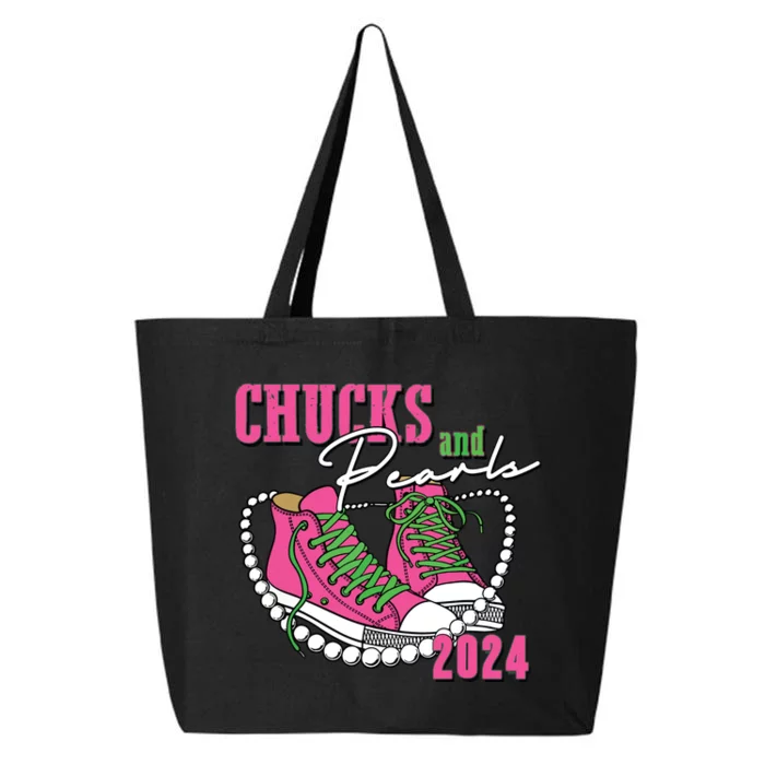 Chucks And Pearls Im With Her Kamala 2024 25L Jumbo Tote