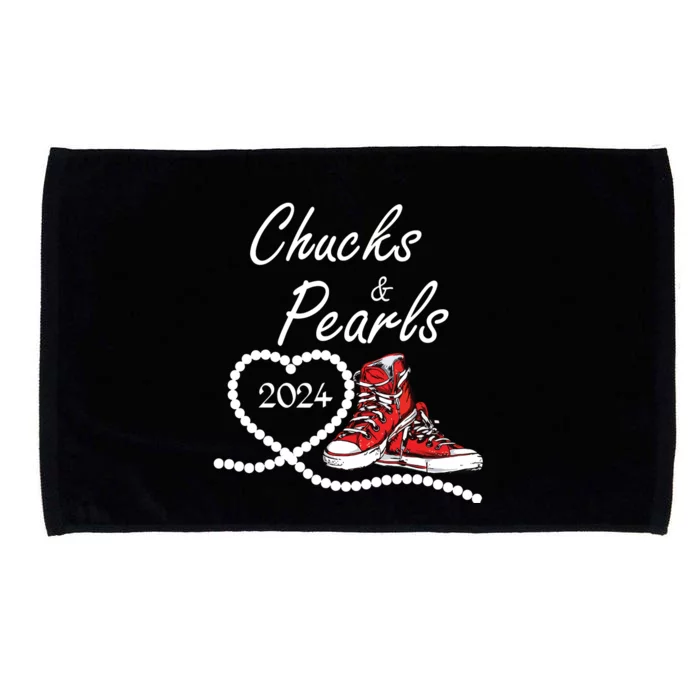 Chucks And Pearls 2024 Kamala Harris For President 47th Microfiber Hand Towel