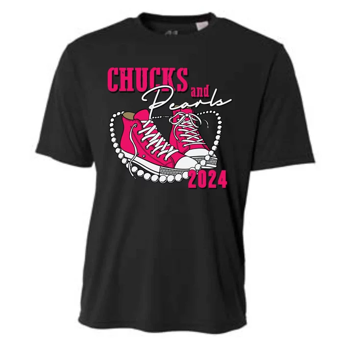 Chucks And Pearls Im With Her Kamala 2024 Cooling Performance Crew T-Shirt