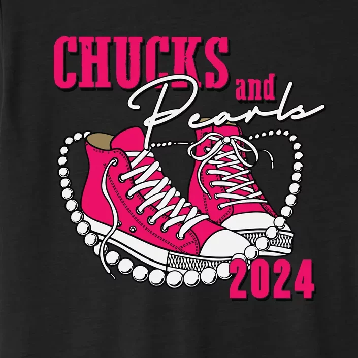 Chucks And Pearls Im With Her Kamala 2024 ChromaSoft Performance T-Shirt