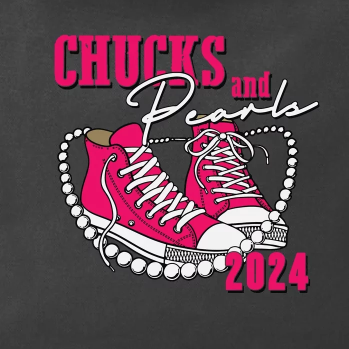 Chucks And Pearls Im With Her Kamala 2024 Zip Tote Bag