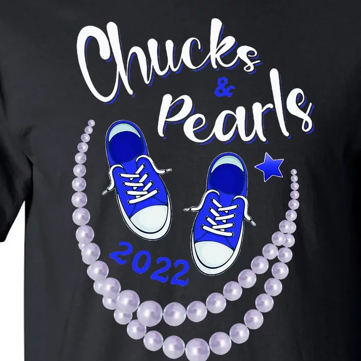 Chucks And Pearls Funny Kamala Harris 2024 Tall T-Shirt