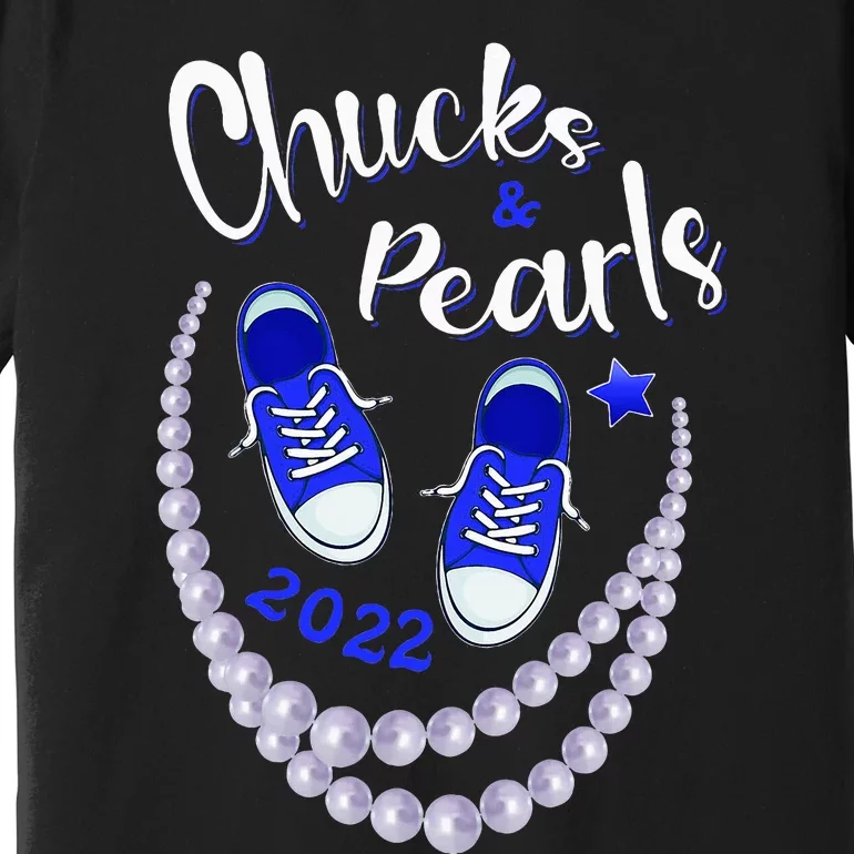 Chucks And Pearls Funny Kamala Harris 2024 Premium T-Shirt