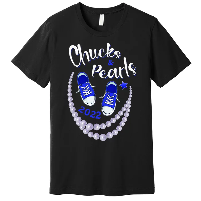 Chucks And Pearls Funny Kamala Harris 2024 Premium T-Shirt