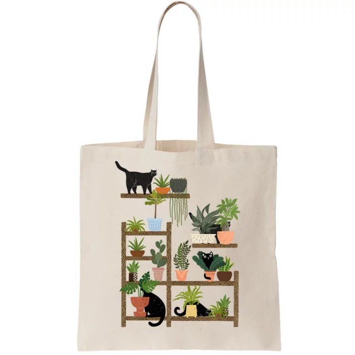 Cats And Plants Tote Bag