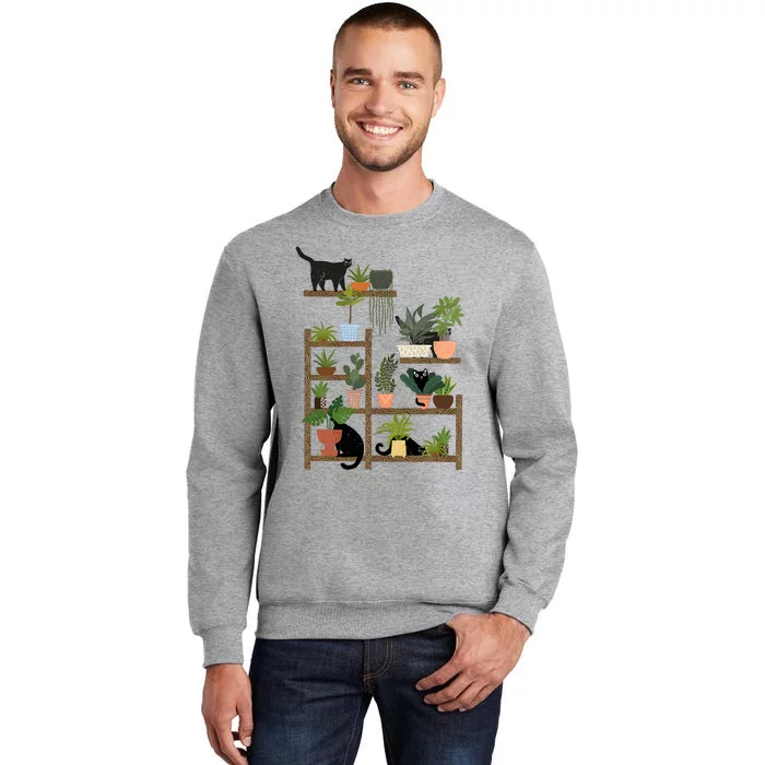 Cats And Plants Tall Sweatshirt