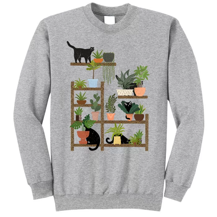 Cats And Plants Tall Sweatshirt