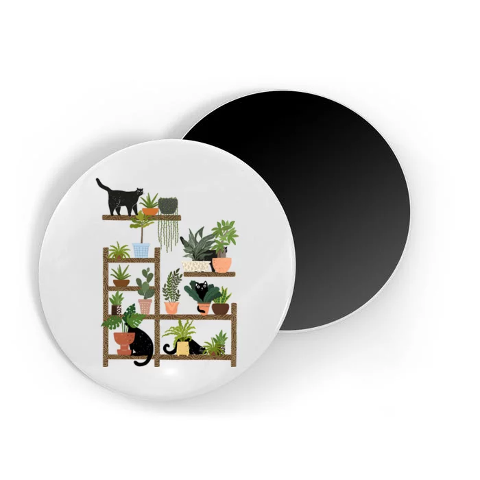 Cats And Plants Magnet