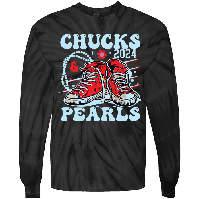 Chucks And Pearls Tie-Dye Long Sleeve Shirt