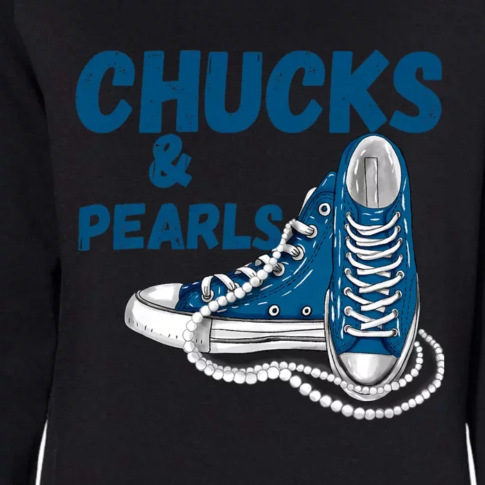 Chucks And Pearls Cute Women Womens California Wash Sweatshirt