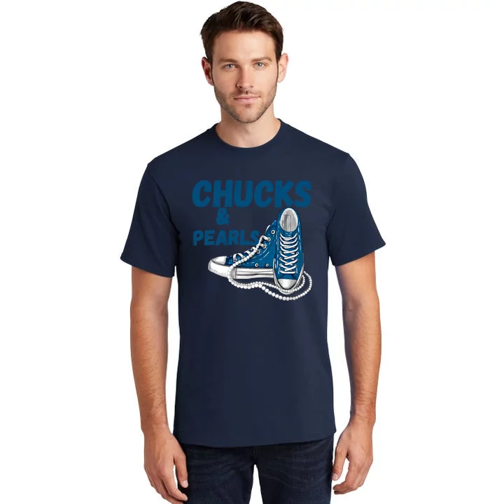 Chucks And Pearls Cute Women Tall T-Shirt