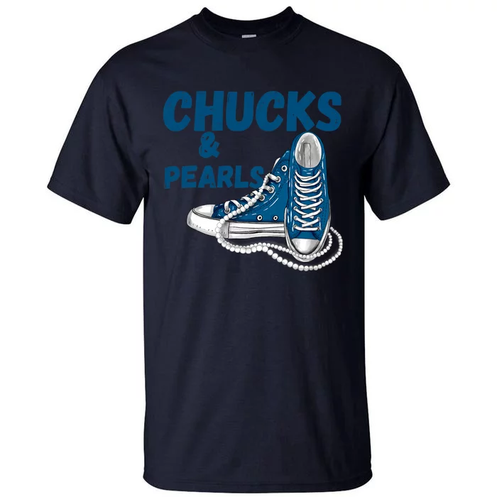 Chucks And Pearls Cute Women Tall T-Shirt