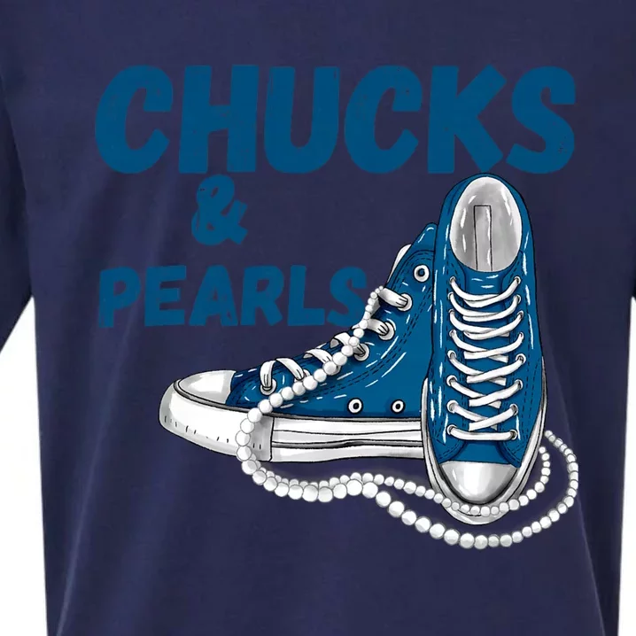 Chucks And Pearls Cute Women Sueded Cloud Jersey T-Shirt