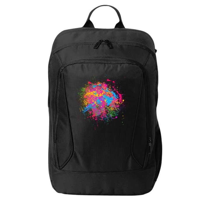 Colorful Artsy Paint Splat City Backpack