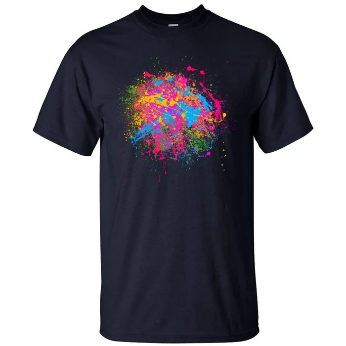 Colorful Artsy Paint Splat Tall T-Shirt